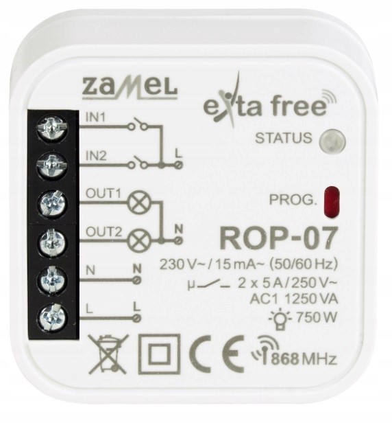 ZAMEL EXTA FREE ROP-07 radiowy odbiornik do puszki