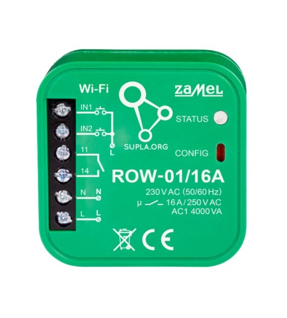 ZAMEL SUPLA ROW-01/16A odbiornik dopuszkowy WiFi