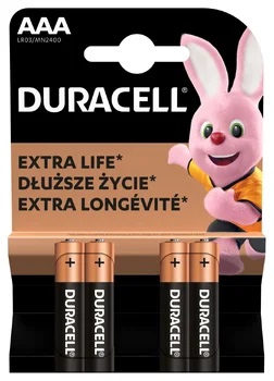 DURACELL LR03 bateria alkaliczna AAA blister 4szt