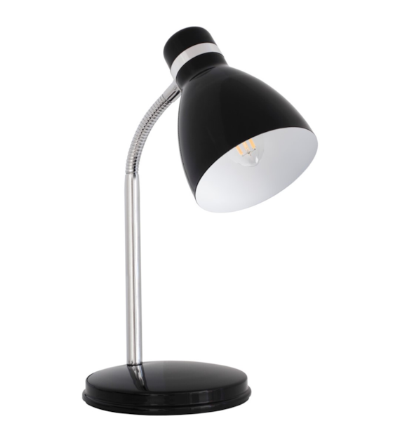 KANLUX ZARA HR-40-B lampka biurkowa E14 CZARNY