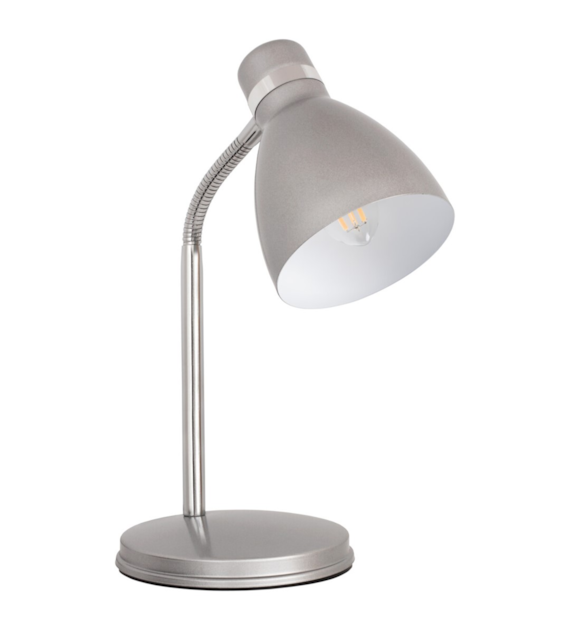 KANLUX ZARA HR-40-SR lampka biurkowa E14 SREBRNY