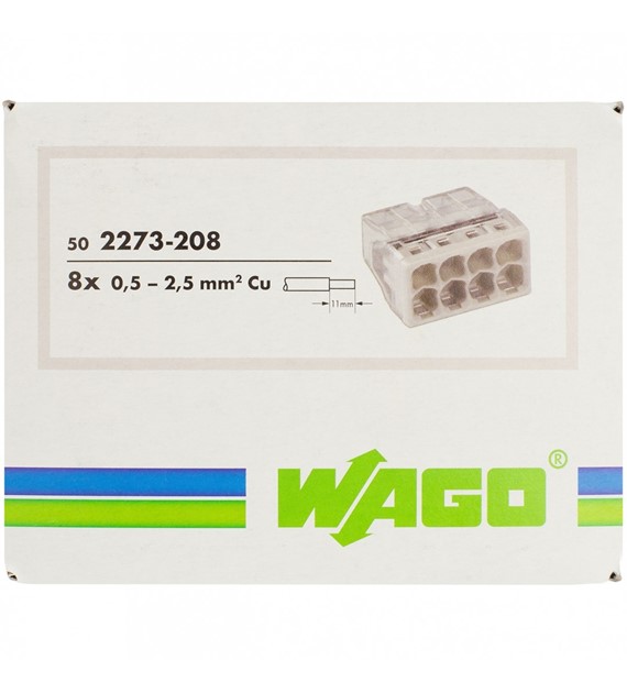 WAGO 2273-208 złączka 8x2,5 op. 50szt