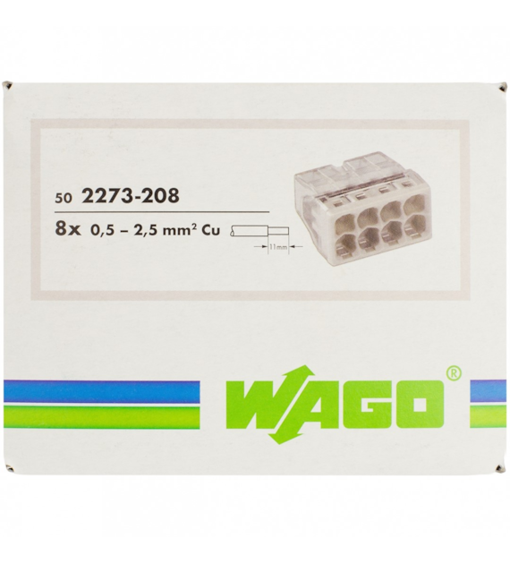 WAGO 2273-208 złączka 8x2,5 op. 50szt