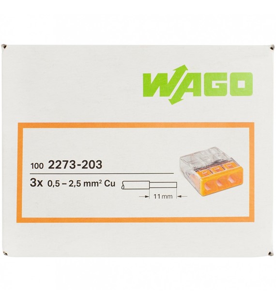 WAGO 2273-203 złączka 3x2,5 op. 100szt