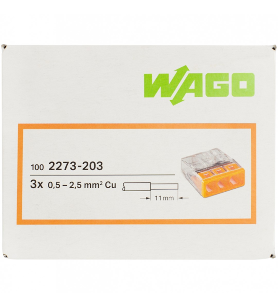 WAGO 2273-203 złączka 3x2,5 op. 100szt