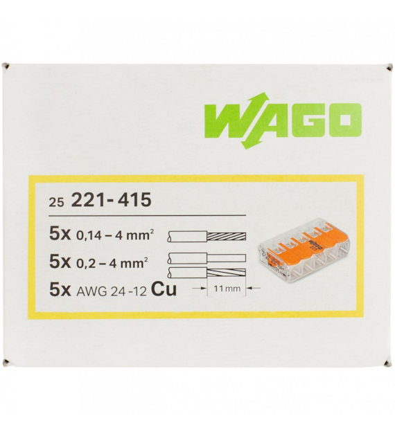 WAGO 221-415 złączka 5x4 op. 25szt