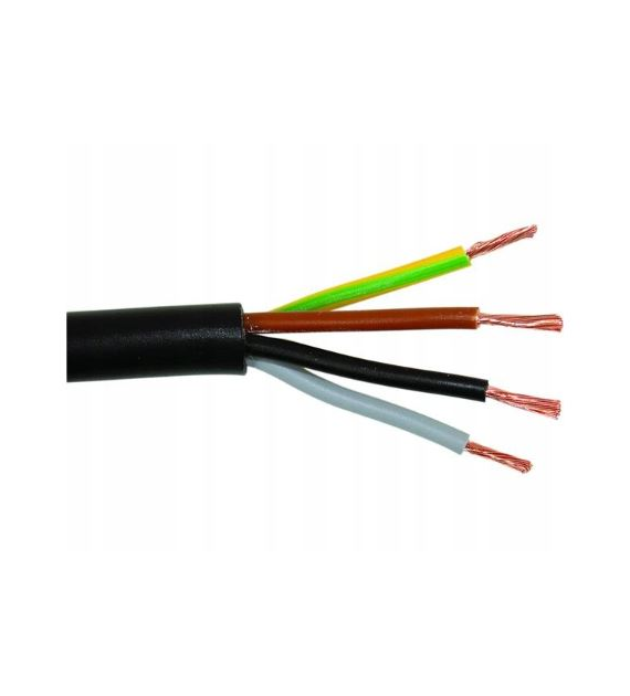 ELEKTROKABEL przewód OWYżo 4x1,5 czarny 100m
