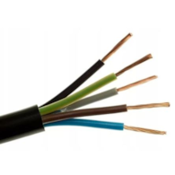 ELEKTROKABEL przewód OWY 5x1,5 czarny 100m H05VV-F