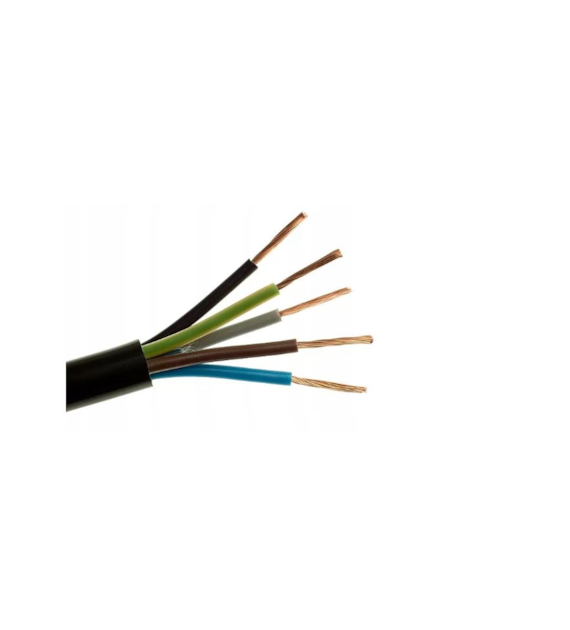 ELEKTROKABEL przewód OWYżo 5x0,75 czarny 100m