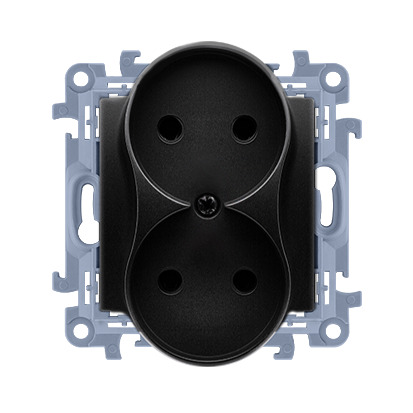 SIMON 10 CZARNY CG2M.01/49 gniazdo b/u x2