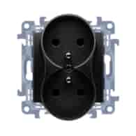 SIMON 10 CZARNY CGZ2MZ.01/49 gniazdo z/u x2