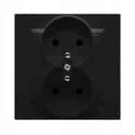 SIMON 10 CZARNY CGZ2/49 gniazdo z/u x2