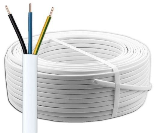 OSPEL YDYpżo przewód 3x1,5 biały KRĄŻEK 100m