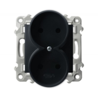 OSPEL SZAFIR CZARNY GP-2ZRZ/M/33 gniazdo x2