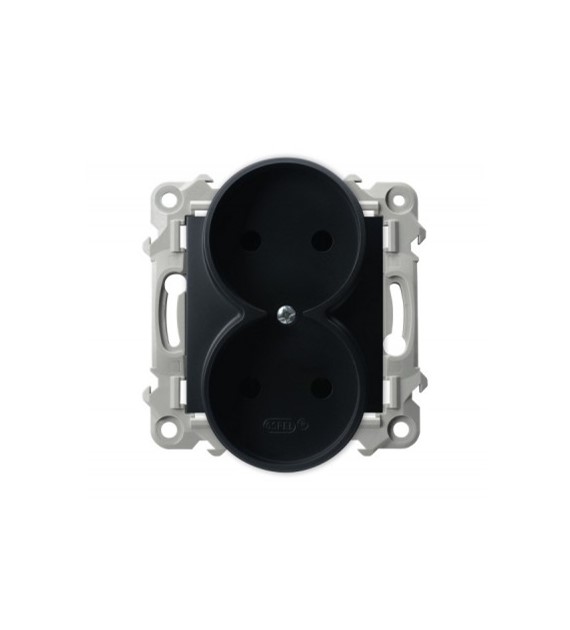 OSPEL SZAFIR CZARNY GP-2ZRZ/M/33 gniazdo x2