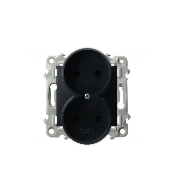 OSPEL SZAFIR CZARNY GP-2ZRZ/M/33 gniazdo x2