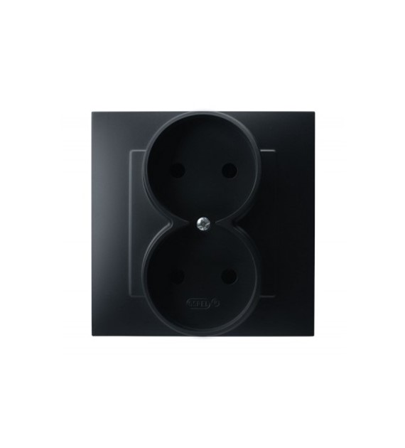 OSPEL SZAFIR CZARNY GP-2ZZ/33 gniazdo x2 z/u