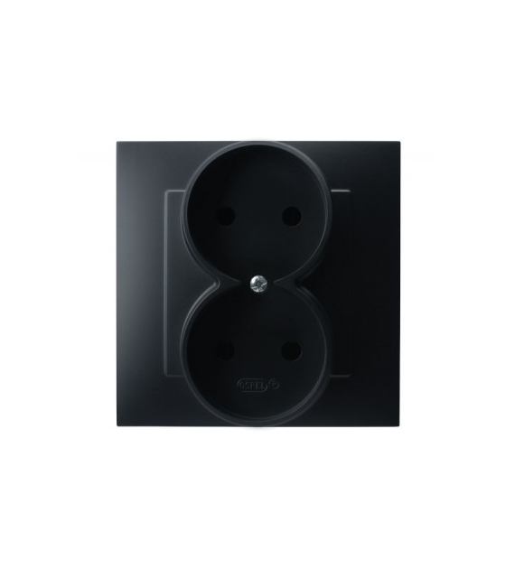 OSPEL SZAFIR CZARNY GP-2ZZ/33 gniazdo x2 z/u