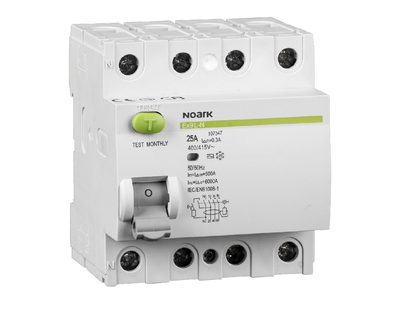 NOARK Ex9L-N wyłącznik różnicowoprądowy 4P 25A 30m