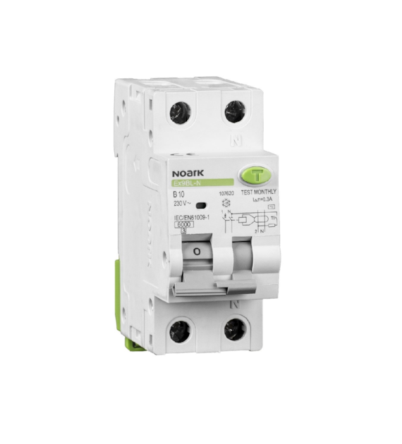 NOARK Ex9BL-N wyłącznik kombinowany 1P+N B16A 30mA