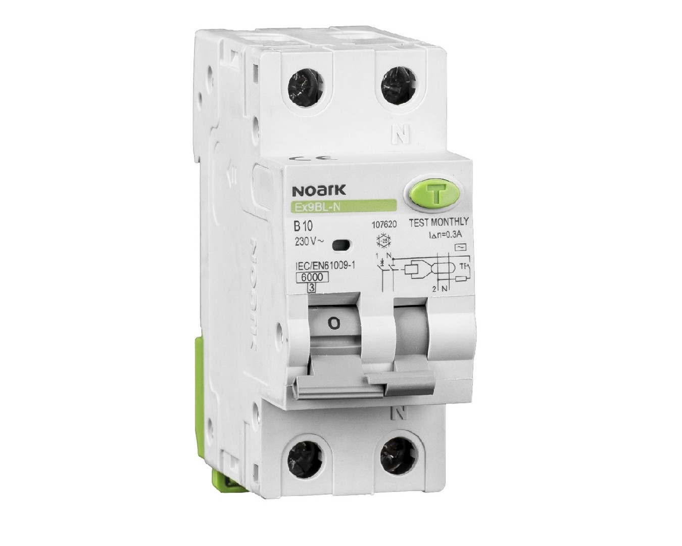 NOARK Ex9BL-N wyłącznik kombinowany 1P+N B16A 30mA