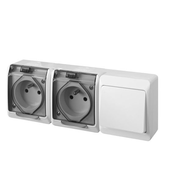 NASIELSK HERMES IP44 ŁNT-1+GNT 2x2P+Z łącznik+gnia