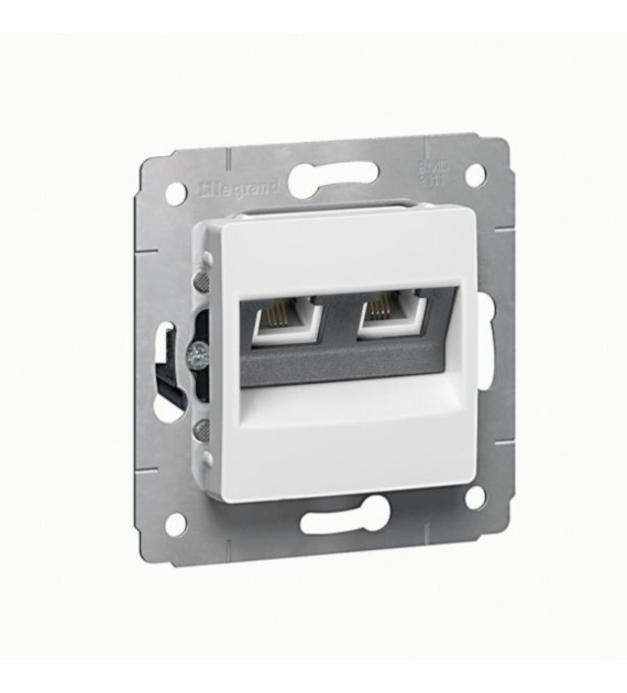 LEGRAND CARIVA BIAŁY gniazdo teleinf. RJ11 RJ45