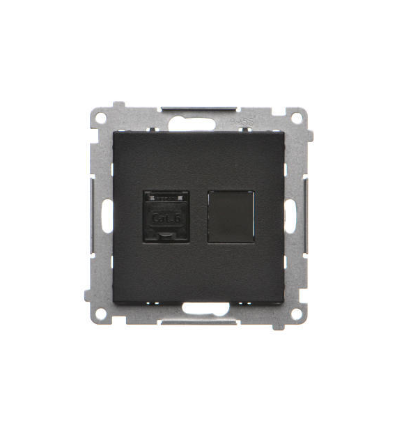 SIMON 55 CZARNY MAT T61.01/149 gniazdo komputer x1