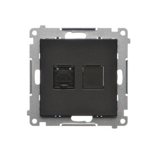 SIMON 55 CZARNY MAT T61.01/149 gniazdo komputer x1