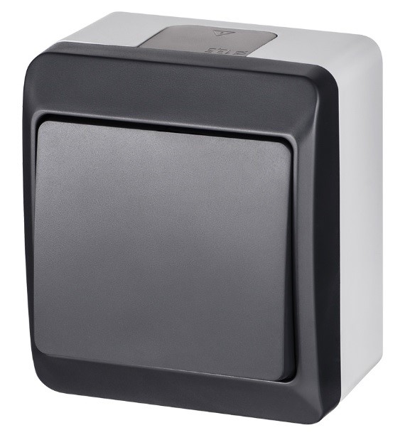 NASIELSK HERMES IP44 ANTRACYT ŁNT-1 łącznik schodo