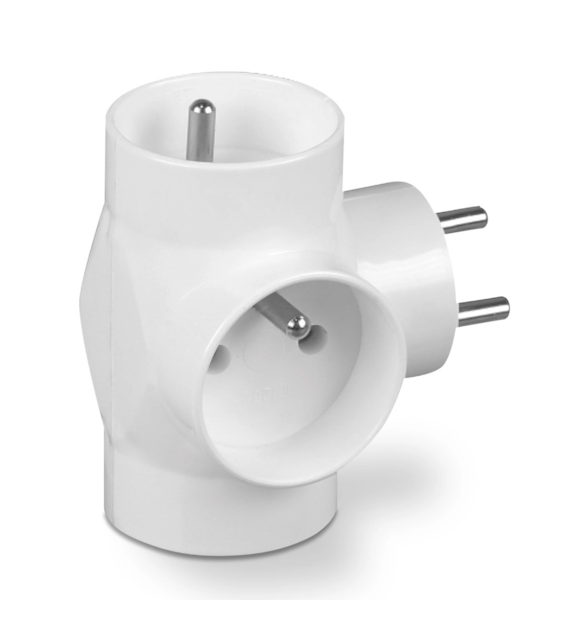 PLASTROL R-31 rozgałęźnik 3x2p z/u IP20 BIAŁY