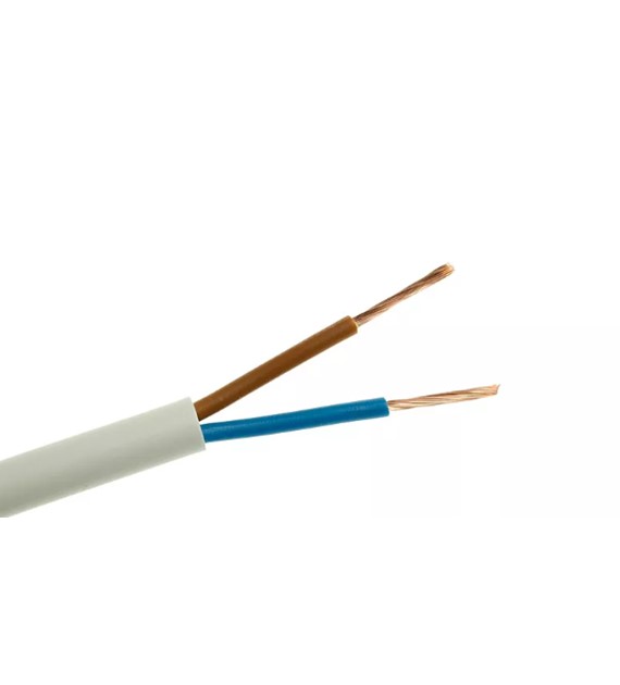 ELEKTROKABEL przewód OWY 2x1 biały 100m