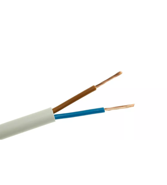 ELEKTROKABEL przewód OWY 2x1 biały 100m