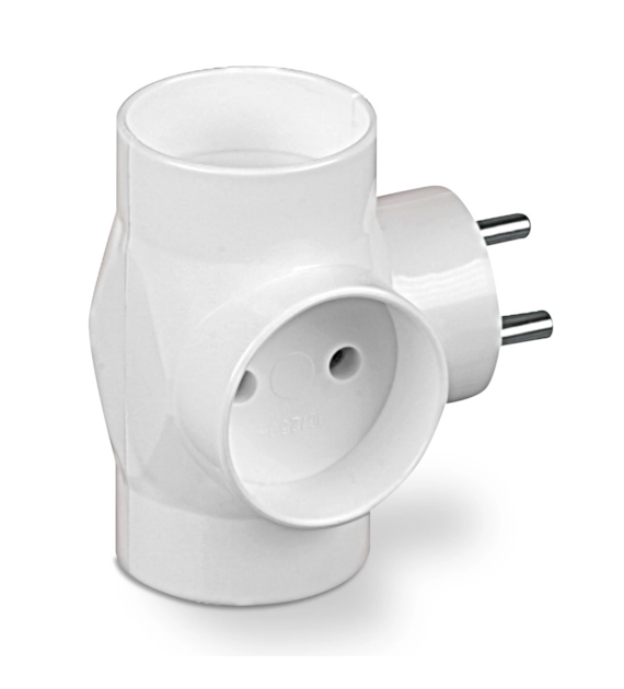 PLASTROL R-30 rozgałęźnik 3x2p b/u IP20 BIAŁY