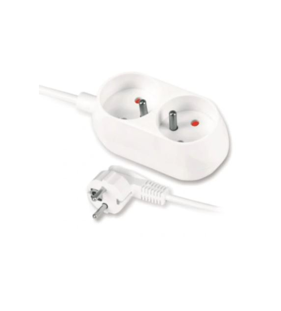 PLASTROL PS-270/5m przedłużacz 2x2p z/u BIAŁY 10A
