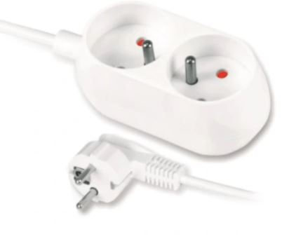 PLASTROL PS-270/5m przedłużacz 2x2p z/u BIAŁY 10A