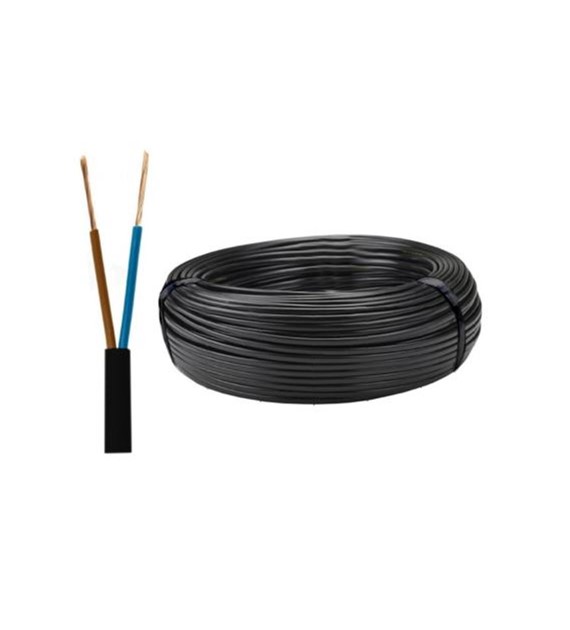 ELEKTROKABEL przewód OMYp 2x0,75 czarny 100m