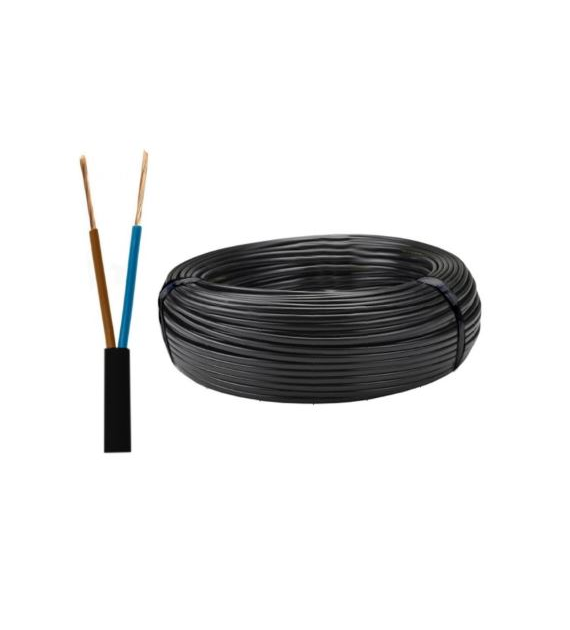 ELEKTROKABEL przewód OMYp 2x0,75 czarny 100m