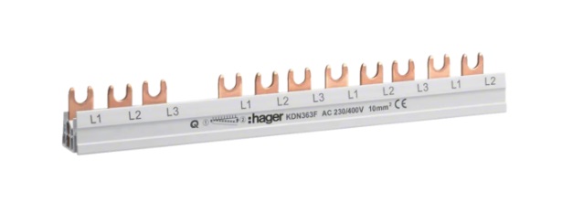 HAGER KDN363F szyna grzebieniowa RCCB+MCB 4P 12M
