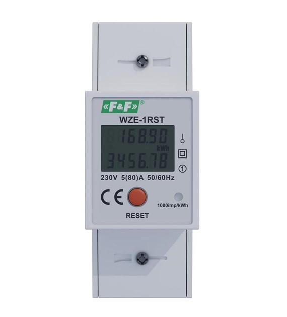 FF WZE-1RST licznik zużycia energii 1F LCD + reset