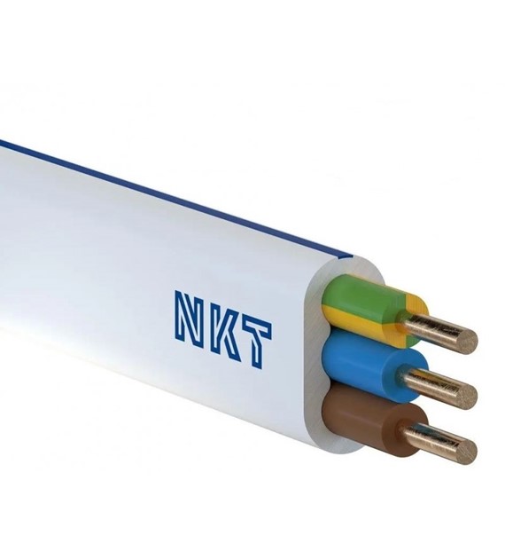 NKT przewód YDYpżo 450/750V 3x6 biały 100m