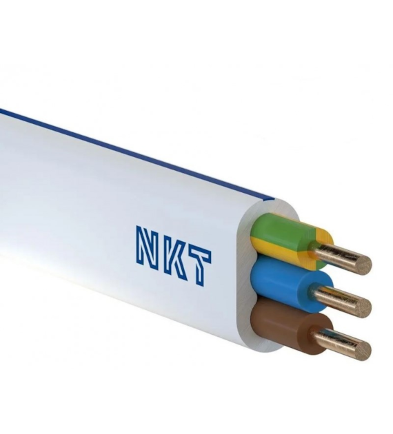 NKT przewód YDYpżo 450/750V 3x6 biały 100m