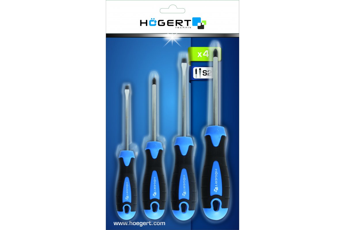 GTV HOGERT wkrętaki zestaw 4szt stal S2