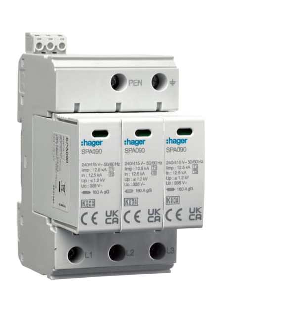 HAGER SPA930 ogranicznik przepięć T1+T2 MOV 3P B+C