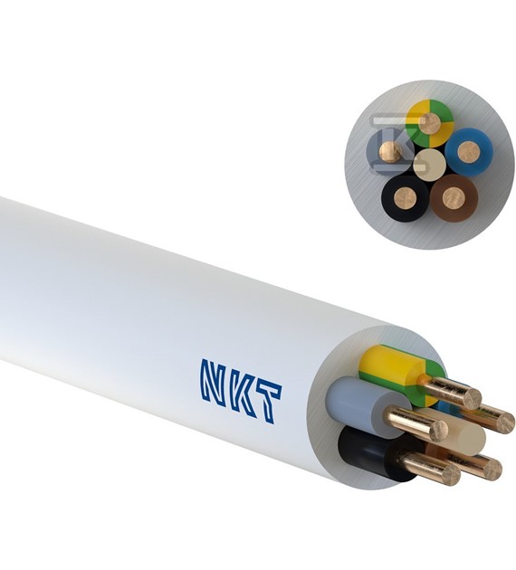 NKT przewód YDYżo 450/750V 5x1,5 biały QADDY 350m