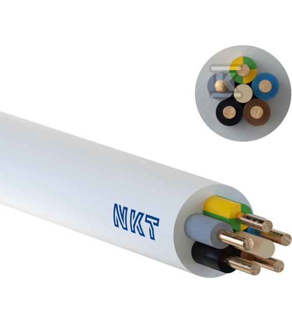 NKT przewód YDYżo 450/750V 5x1,5 biały QADDY 350m
