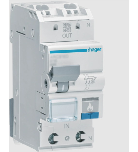 HAGER AFDD ARC916D detektor iskrzeń 2P B16 16A