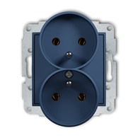 KARLIK MINI NAVY BLUE 64MGPR-2z gniazdo x2 z/u