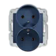 KARLIK MINI NAVY BLUE 64MGPR-2z gniazdo x2 z/u