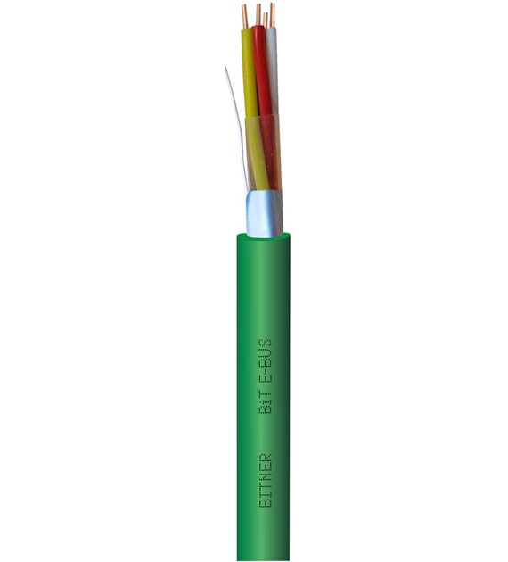 BITNER BiT E-BUS 2x2x0,8 PVC RAL 6018 zielony 500m